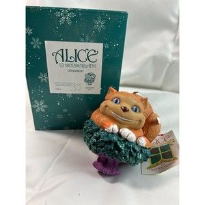 Vtg Retired Dept 56 Alice in Wonderland Cheshire Cat Xmas Ornament‎ 1993 NIB